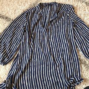 Navy & White Stripe Nautical Banana Republic Tunic